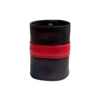 Leren Polsband met Wallet - Rood
