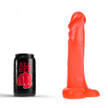 All Black Dick Dildo Rood - 22 cm
