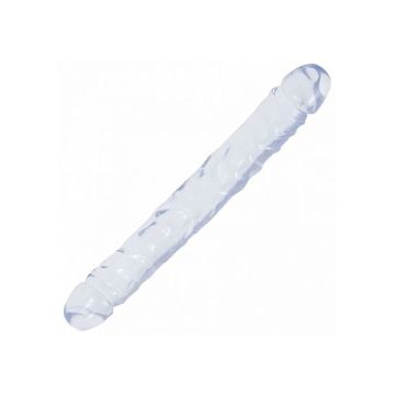 Dubbele Dildo - Lichtblauw - Crystal Jellies