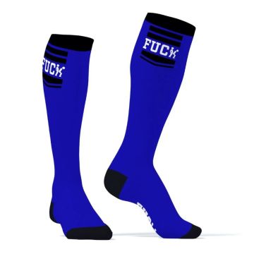 SneakXX Football Sokken FUCK One Size - Blauw