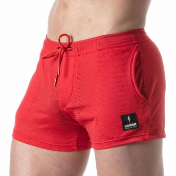 Leader Menswear G.I. Booty Mesh Shorts - Rood