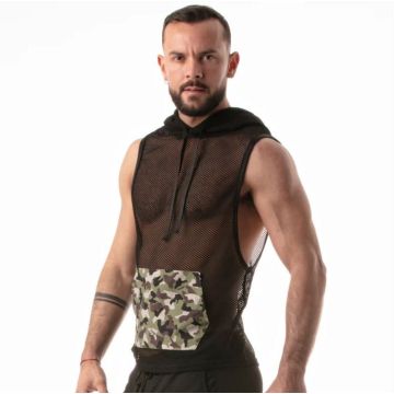 Leader Menswear Mesh Lowrider Vest - Zwart