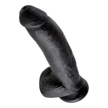 King Cock - Dildo met ballen 23 cm*-Zwart