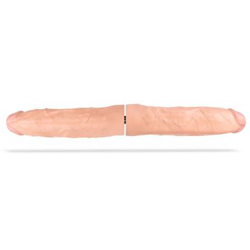 Deep'r Dubbele Dildo Veiny  57 cm - Huidskleur*