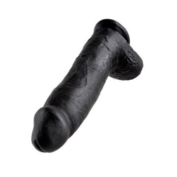 King Cock - Dildo met ballen 30,5 cm*-Zwart