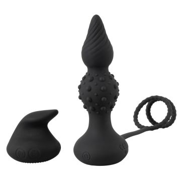 Buttplug met Cock & Ball Rings - Rebel