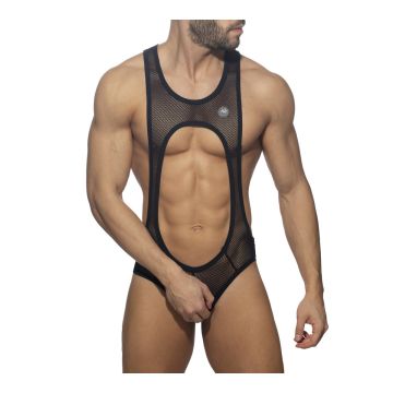 Addicted Sexy Mesh Singlet - Zwart