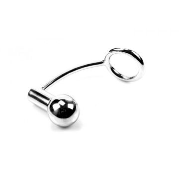 Zware cockring met anaalplug