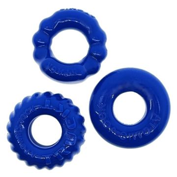 Oxballs Bonemaker 3-PACK Cockring Kit - Blauw