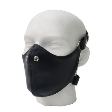 Mister B Leren Bike Masker - Zwart*
