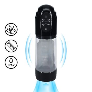 TechnoThrust Automatische Penispomp met Masturbator - Zwart