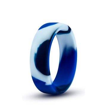 Siliconen Cockring Camouflage - Blauw*