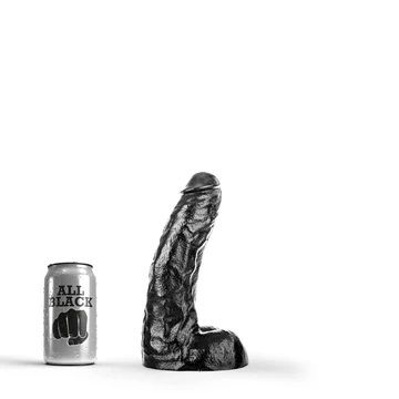 All Black Brian Dildo Zwart - 25.5 cm
