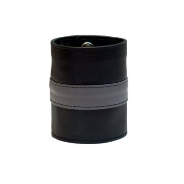 Leren Polsband met Wallet - Grijs