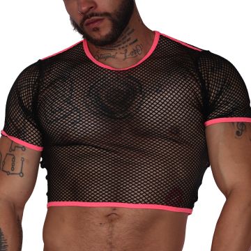 GIGO Mesh Crop Top Boox - Fuchsia