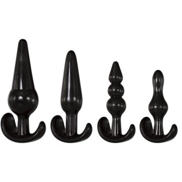 Anal Plug Set van 4 - Zwart*