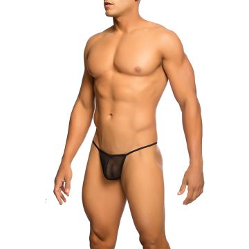 MOB Sheer T-Back Thong - Zwart