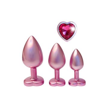 Buttplug Set Pearl Pink - Roze