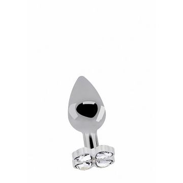 Buttplug Zilver met Klaver 4 Diamant-S