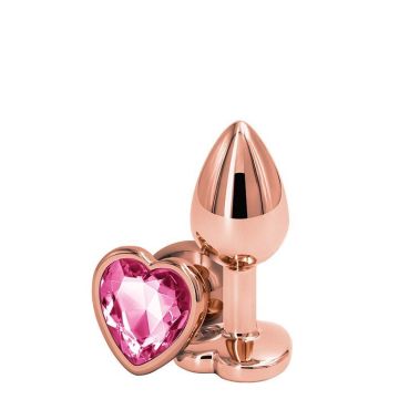Buttplug met Roze Steen M - Rose*