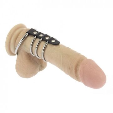 Rimba - Cockring met drie metalen ringen*