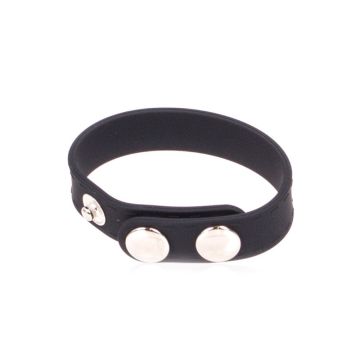 Kiotos Siliconen Tri-Snap Cockring Wide - Zwart