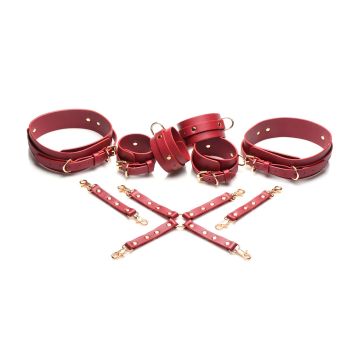 XR Brands Hog Tie Set Crimson Captive - Rood