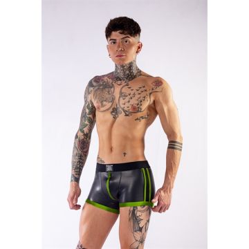 Mister B Neopreen Pouch Shorts - Zwart/Neon Groen