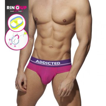 Addicted Cockring C-Through Slip - Fuchsia