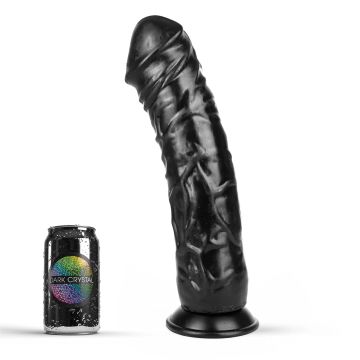 Dark Crystal Zwarte Dildo met Zuignap Chris - 32.5 cm