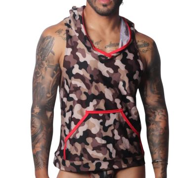 Gigo Trend Hoody T-Shirt - Rood