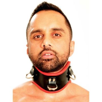 Fist Posture Halsband - Zwart/Rood