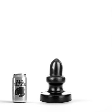 All Black Jeroen Buttplug - 17 cm Zwart
