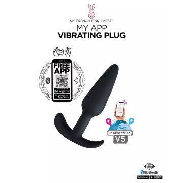 Vibrerende Buttplug Met App Bediening - Zwart