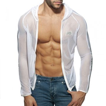 Addicted Black & White Mesh Jacket - Wit