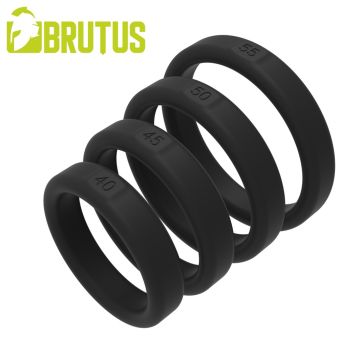 Flat Slick - Silicone Cock Ring - Black
