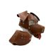 Mister B Leather Floppy Dog Hood Stitched - Brown* Mister B Leather Floppy Dog Hood Stitched - Brown*