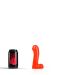 All Black Daan Dildo Rood - 15 cm All Black Daan Dildo Rood - 15 cm