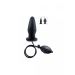 Opblaasbare Buttplug met Vlakke Basis - Zwart Opblaasbare Buttplug met Vlakke Basis - Zwart