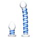 Glazen Dildo en Buttplug Set Glass Swirly Glazen Dildo en Buttplug Set Glass Swirly