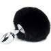 Buttplug met Fluffy Staartje - Zwart*