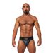 Mister B Leren Premium Jockstrap - Zwart / Blauw