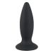 Oplaadbare Buttplug met Vlakke Basis S - Black Velvets