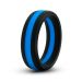 Go Pro Siliconen Cockring - Zwart / Blauw