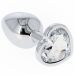 Mini Buttplug Met Hartjes Juweel - Transparant