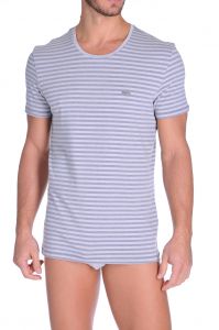 Diesel V-Shirt Michael Grijs Gestreept