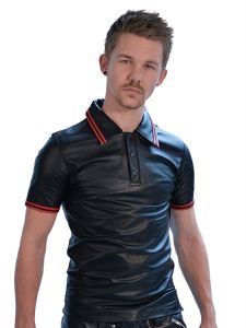 Mister B Poloshirt Red Stripe