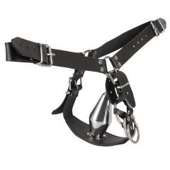 Leren String met Anaalplug & Cockringen