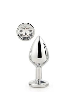 Zilveren Buttplug Gleaming - M