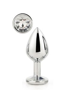 Zilveren Buttplug Gleaming - L